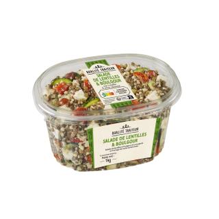 Qualité traiteur Salade de lentilles & boulgour aux noisettes, sauce citronnée