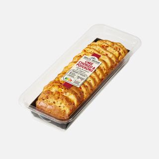 Cake au chorizo et aux poivrons dans son packaging