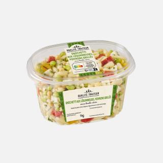 Gnocchetti aux légumineuses, poivrons grillés