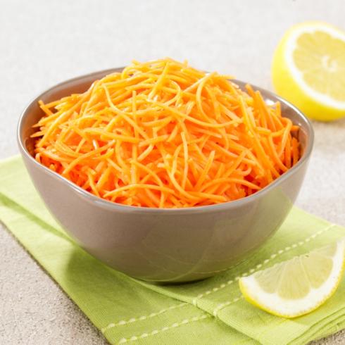 Carottes râpées maraîchères au jus de citron de Sicile