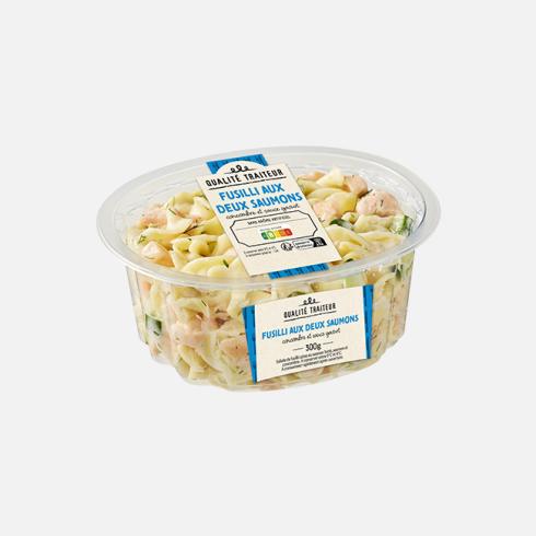 Fusilli aux deux saumons