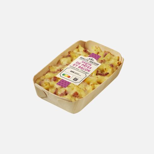 Gratin de pâtes et bacon