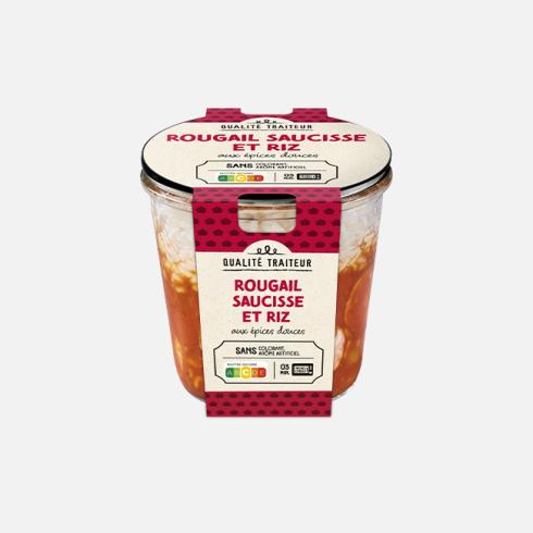 Rougail saucisses aux épices douces et son riz basmati